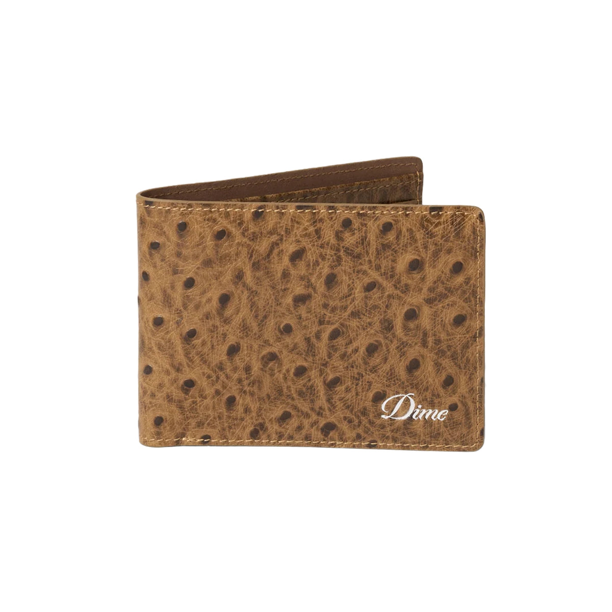 Dime MTL Fauxstrich Wallet - Coffee | No-Comply Skateshop