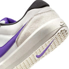 Nike SB Force 58 shoes in PHANTOM/COURT PURPLE with textured details and flexible outsole for durability.