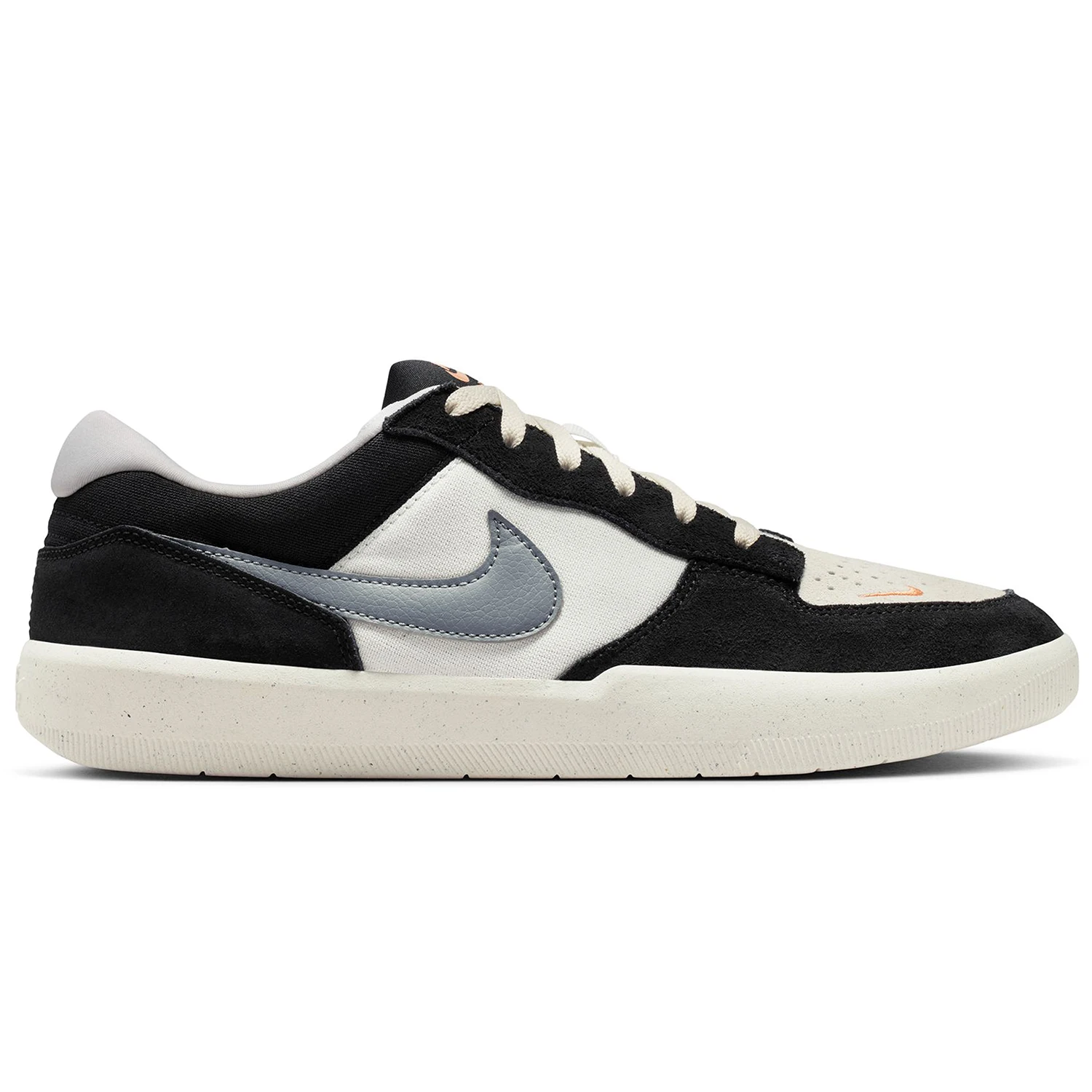 Black and white Nike SB Force 58 men's skateboard sneaker on white background