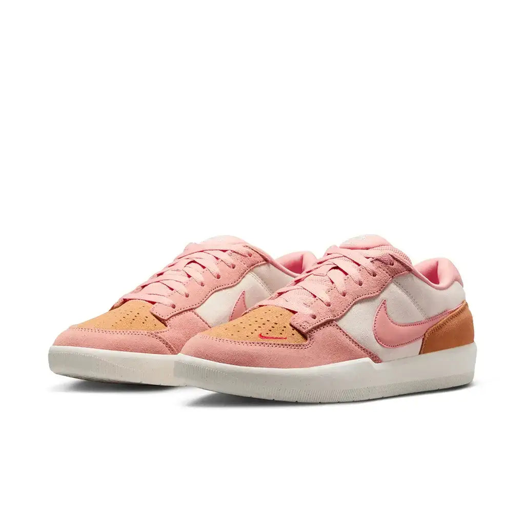 Nike SB Force 58 sneakers in pale ivory, apricot agate, and copper moon colors, blending durability with classic style.