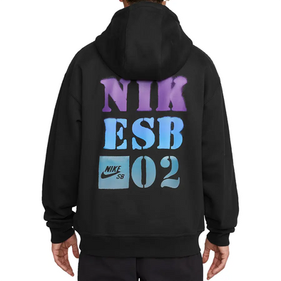 Nike SB Stencil Fleece Pullover Hoodie - Black FQ2194-010
