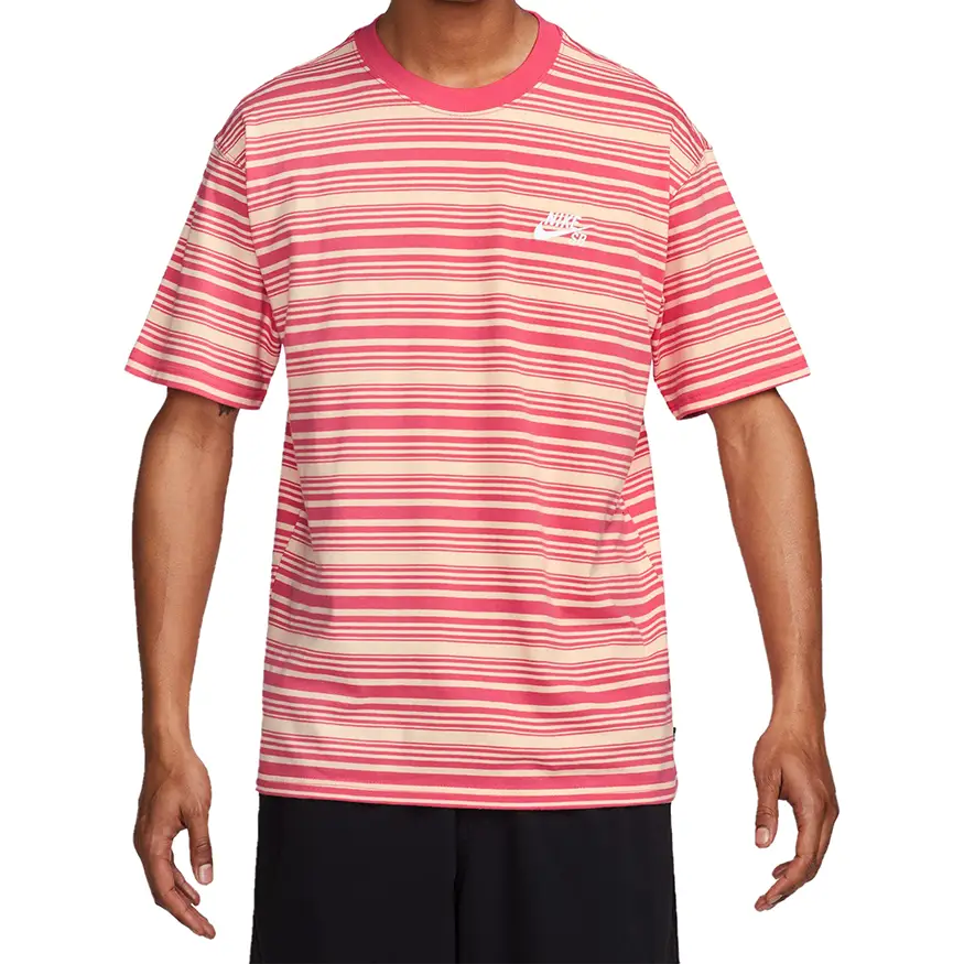 Nike SB Max90 Striped Skate Tee Shirt - Orange