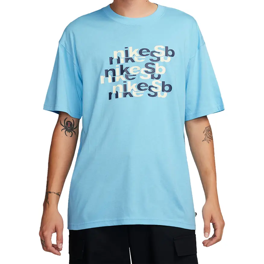 Nike SB Repeat Logo Skate Tee Shirt Blue