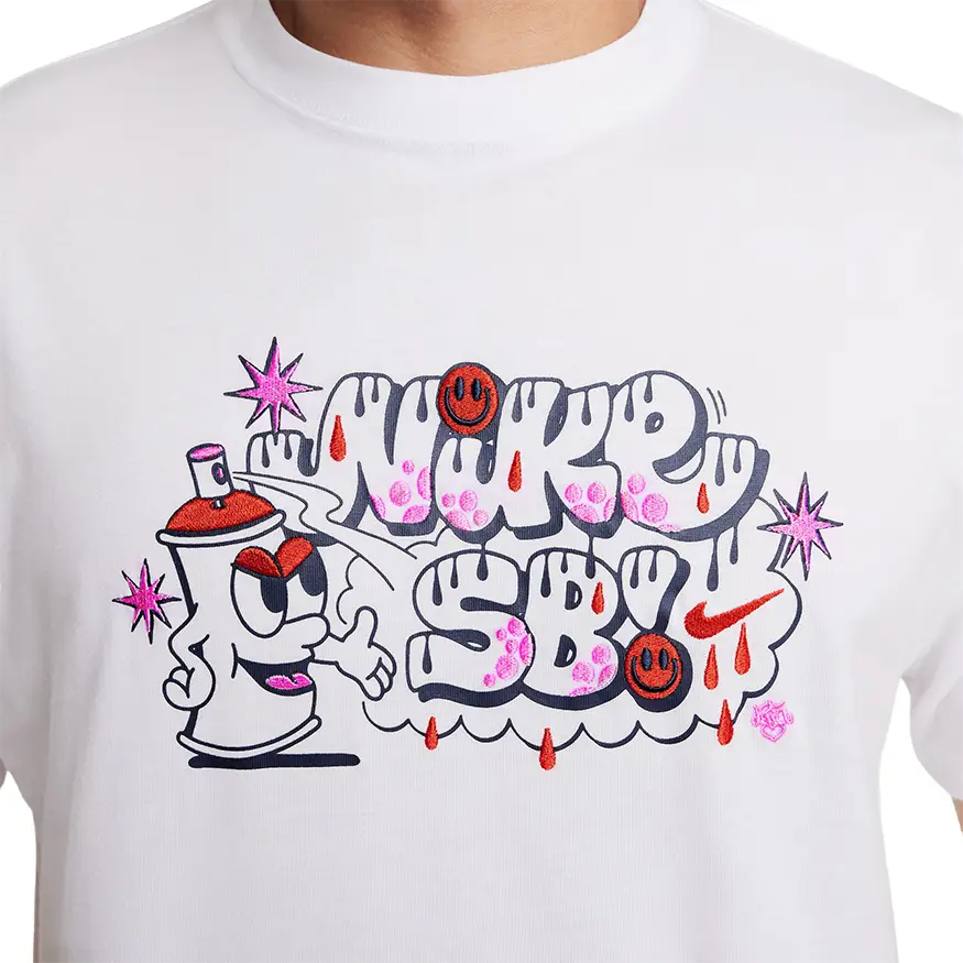 Nike SB Max90 Spray Can Skate Tee Shirt - White