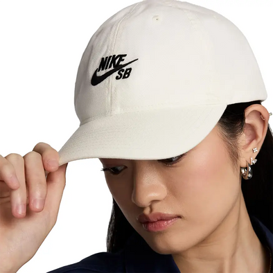 Nike SB Club Unstructured Skate Hat - White