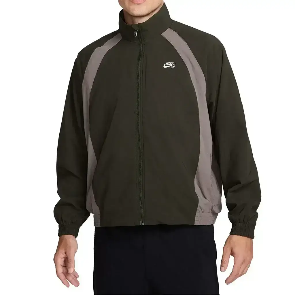 Nike SB Full Zip Woven Skate Track Jacket - Green – No Comply Nike SB Full Zip Woven Skate Track Jacket - Green – No Comply