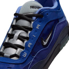Front of Blue void Nike SB Ishod Wair Air Max skateboard sneaker with Silver Metallic swoosh branding on a white background