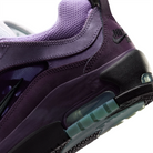 Close up of Grand purple black and noble purple Nike SB Air Max Ishod Wair pro model men's skateboard sneaker on a white background