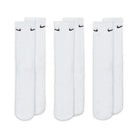 Set of white socks with Nike logo on a white background