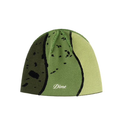 Dime MTL Reverse Stitch Skully Beanie - Green