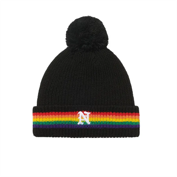 Noah Rainbow Beanie - Black