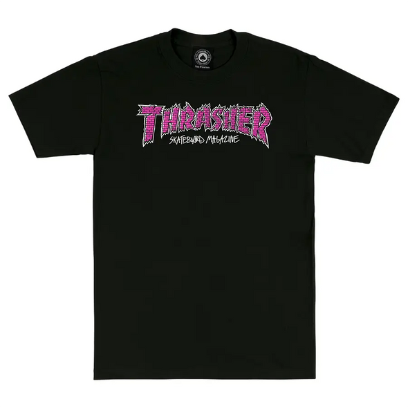 Thrasher Magazine Brick Tee Shirt - Black