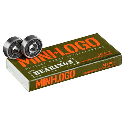 Bones Mini Logo Skateboard Bearings - 8 Pack