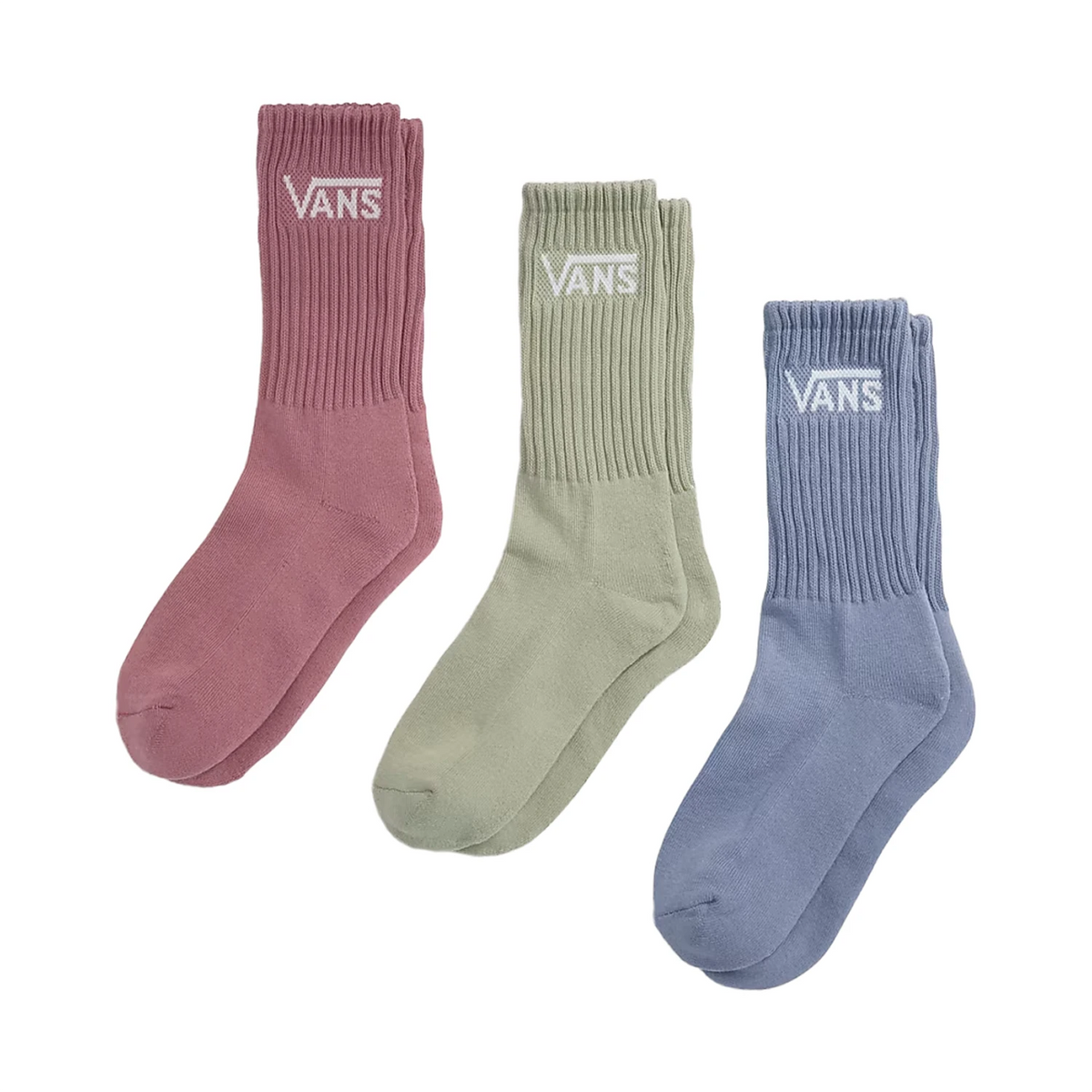 Vans Mens Classic Crew 3-Pack Socks - Glacial Slate | No-Comply