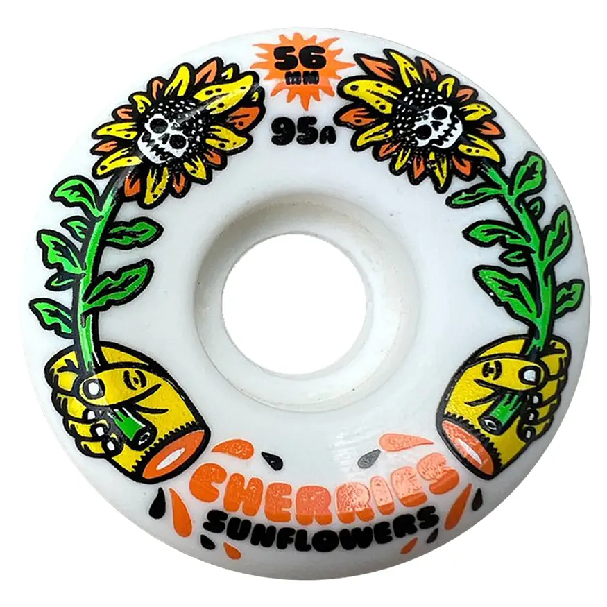 Cherries Wheels Sunflowers 56mm 95a Skateboard Wheels