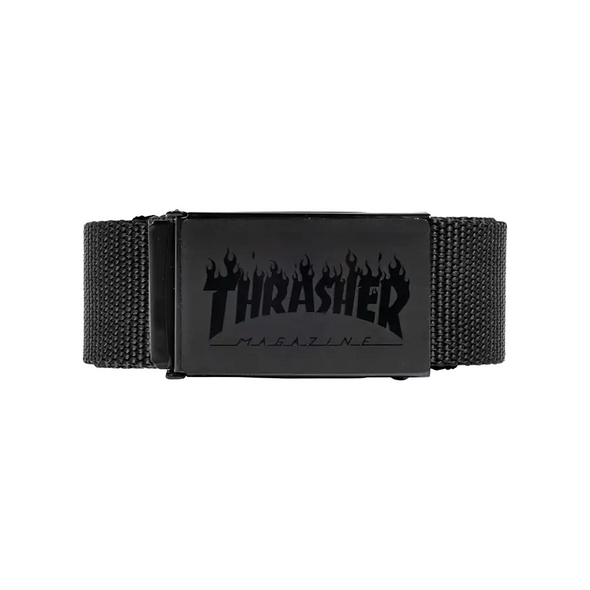 Thrasher Magazine Flame Logo Web Belt - Black
