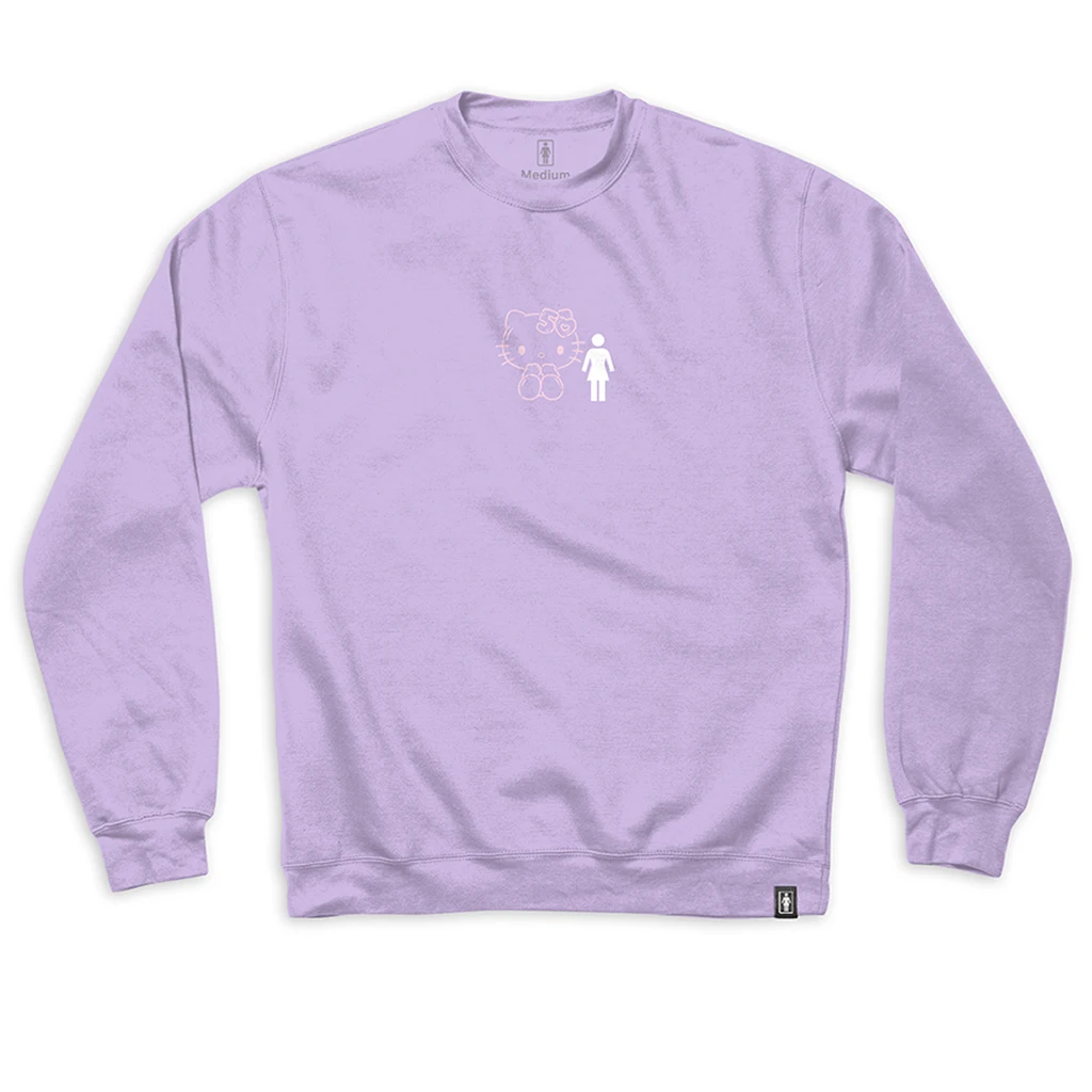 Girl Skateboards x Hello Kitty 50th Anniversary Partners Crewneck Sweatshirt - Lavender