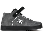 Grey suede I-Path Footwear Grasshopper Mid skateboard sneaker with a black sole on a white background