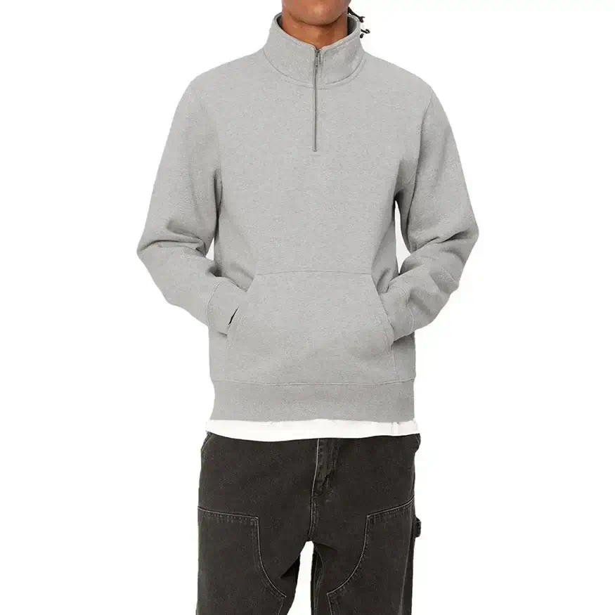 Carhartt WIP Chase Neck Zip Sweat Grey Heather M