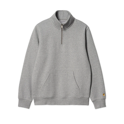 Carhartt WIP Chase Neck Zip Sweat - Grey Heather