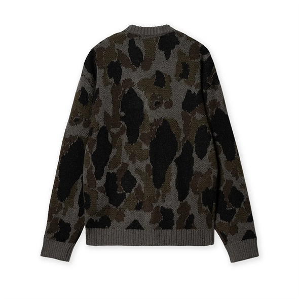 Carhartt WIP Merton Stripe Cardigan - Camo Duck