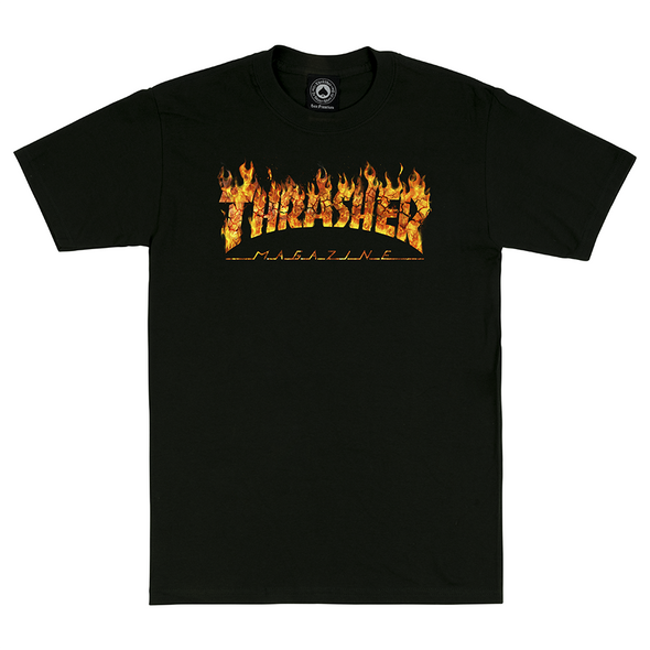 Camiseta Thrasher Magazine Inferno - Negro