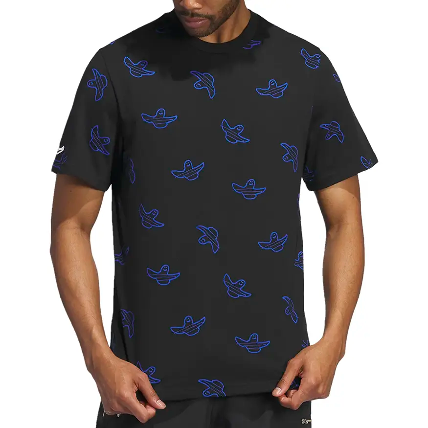 Adidas Skateboarding Shmoofoil AOP Tee Shirt Black M