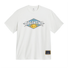 Front of a white adidas Skateboarding x Thrasher Magazine x Argentina Football Association  tee shirt on a white background