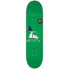 Magenta Skateboards Jesse Narvaez Nautical Deck 8.4 with vibrant green design and sailing boat graphic.