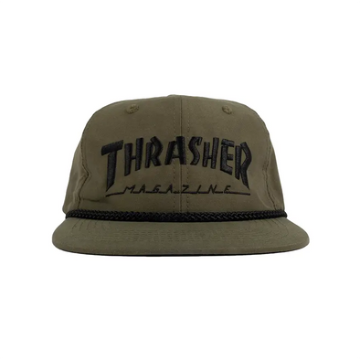 Thrasher Magazine Logo Rope Hat - Olive