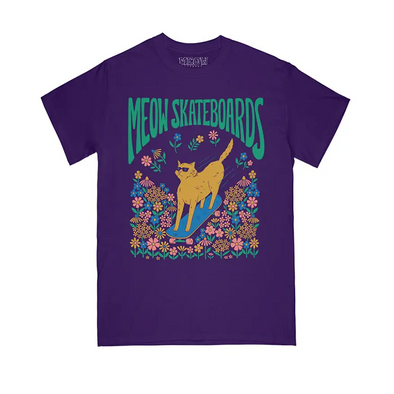 Meow Skateboards Meadow Tee Shirt - Purple