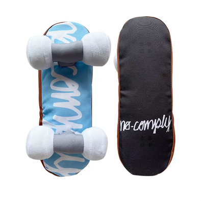 No-Comply Skateboard Dog Toy Script Logo - Blue