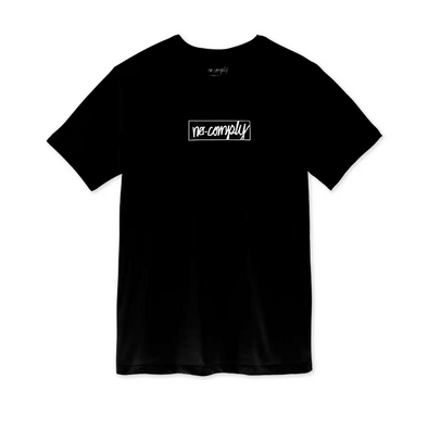 No-Comply Script Box Tee Shirt - Black