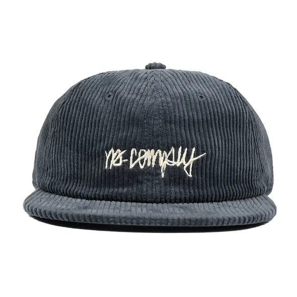 No-Comply Script Check Corduroy Hat - Grey