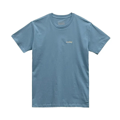 No-Comply Script Embroidered Tee Shirt - Carolina Blue