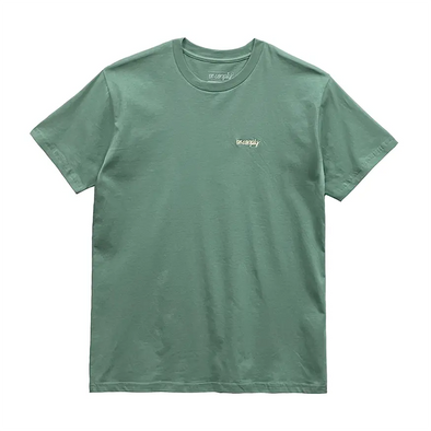 No-Comply Script Embroidered Tee Shirt - Jade