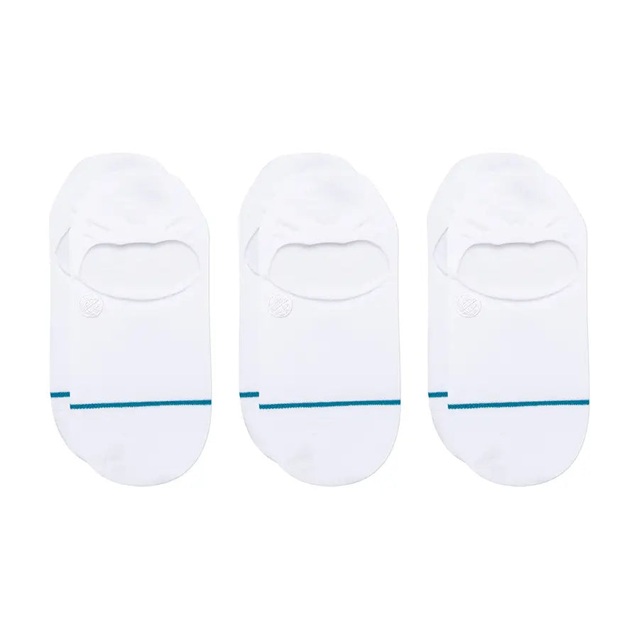 Stance Icon paquete de 3 calcetines invisibles - Blanco