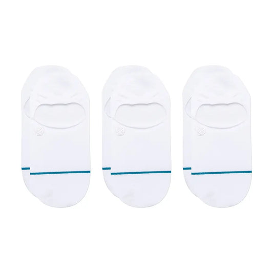 Stance Icon paquete de 3 calcetines invisibles - Blanco