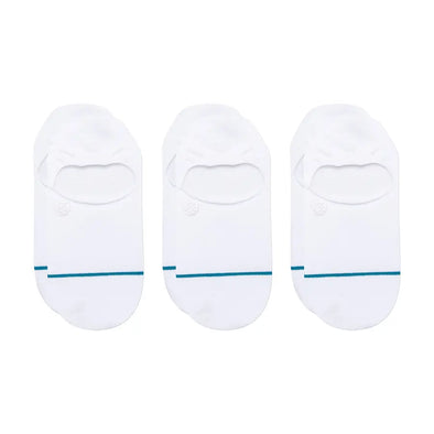 Stance Icon paquete de 3 calcetines invisibles - Blanco