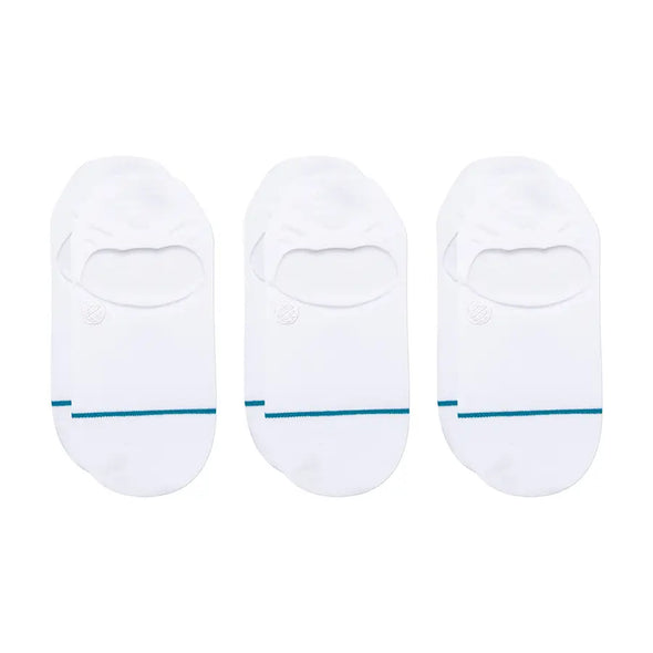 Stance Icon paquete de 3 calcetines invisibles - Blanco