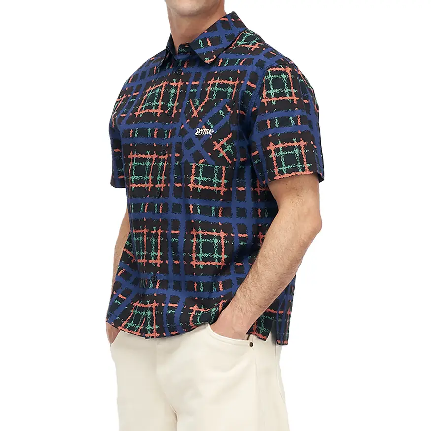 Dime MTL Resort Plaid Shirt - Midnight