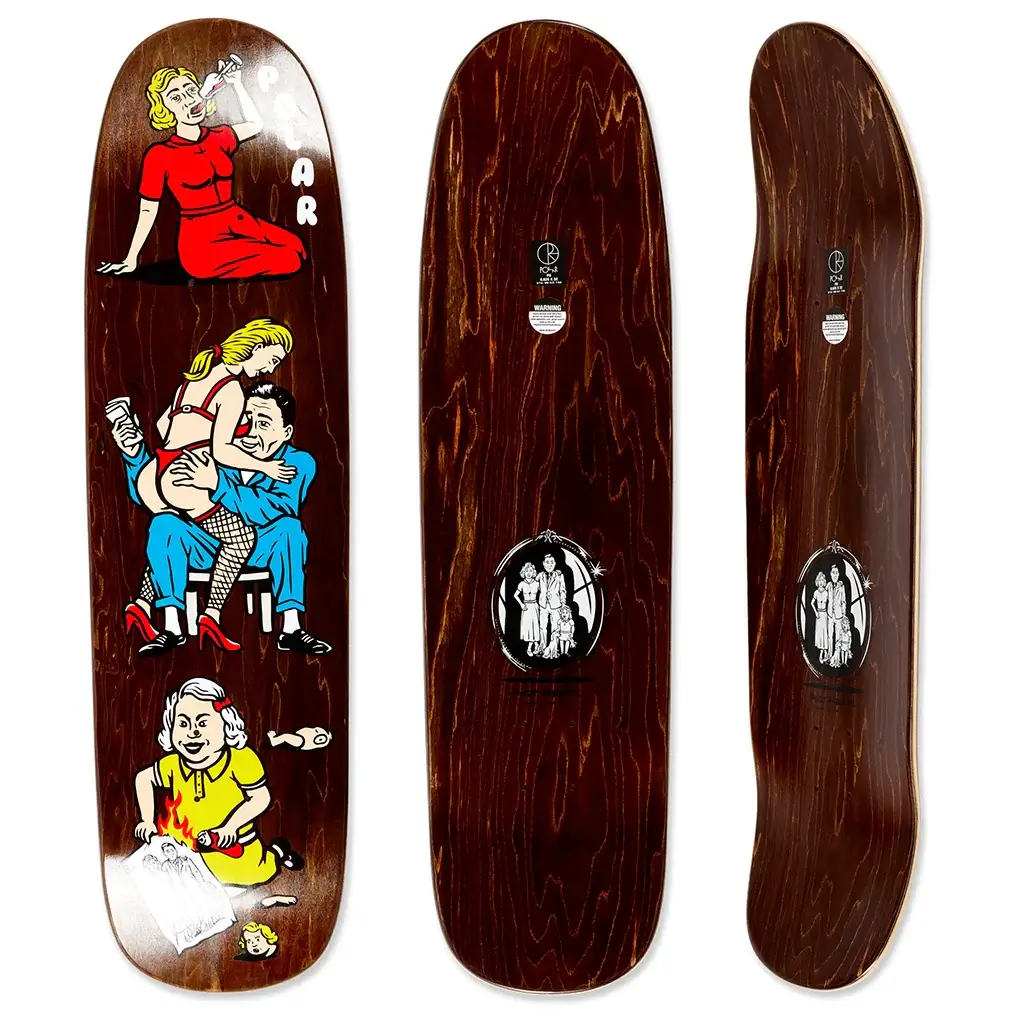 Polar Skate Co. Family Affair Deck 8.62, P9 shape, unique graphics, veneer finish, grip tape sold separately.