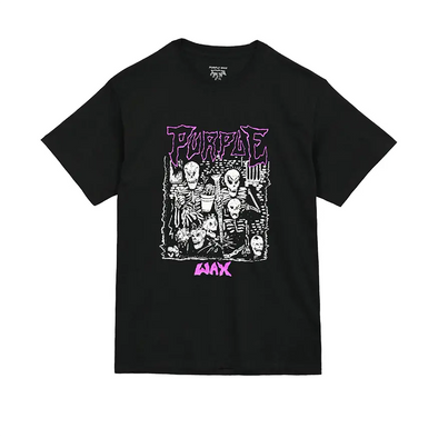 Purple Wax Skeleton Tee Shirt - Black