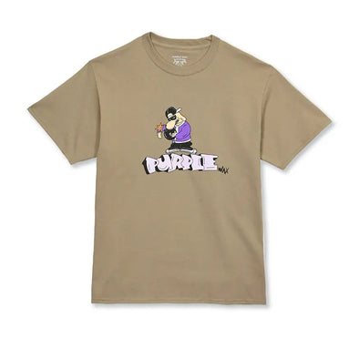 Purple Wax Purp Bomb Tee Shirt - Brown