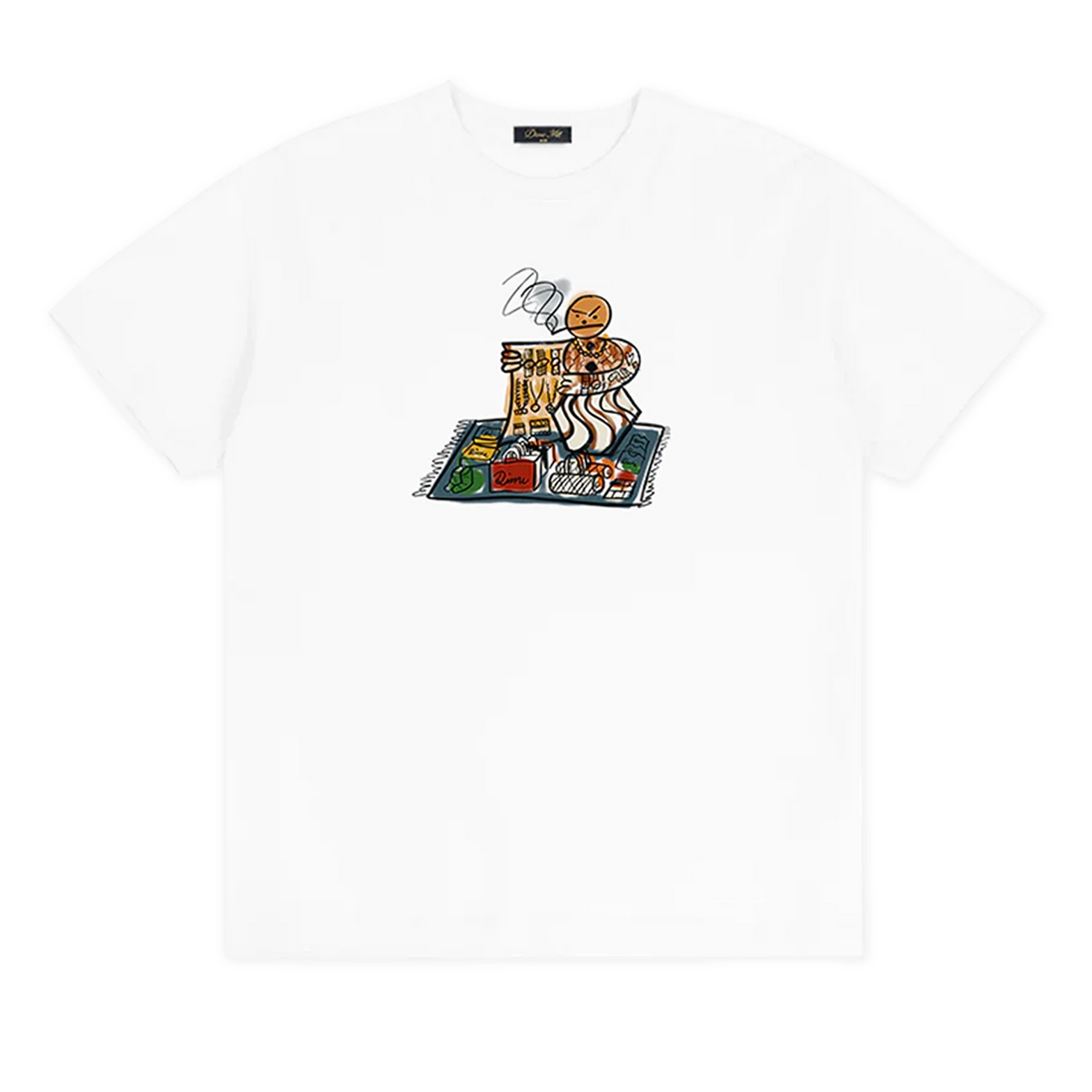 Dime MTL x Quartersnacks Snackman Dealer Tee Shirt - White | No