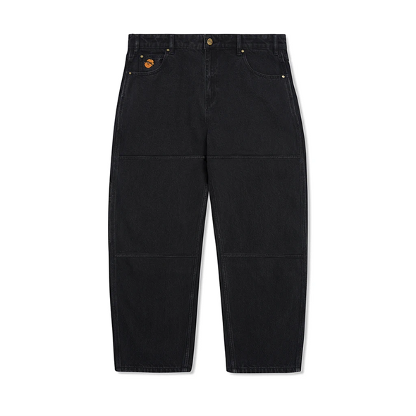 Butter Goods Santosuosso Double Knee Denim Pants - Washed Black