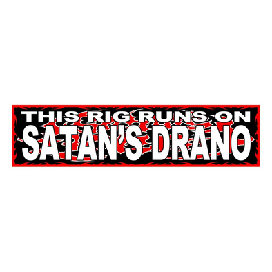 Satan's Drano Bumper Sticker - Black