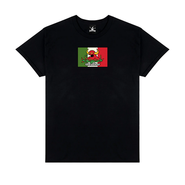 Thrasher Magazine x Toy Machine Hecho Tee Shirt - Black