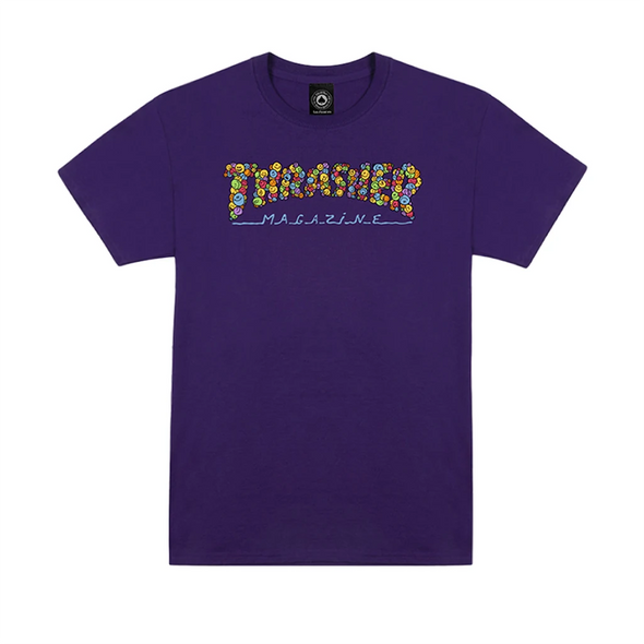 Thrasher Magazine Smile Logo Tee Shirt - Purple