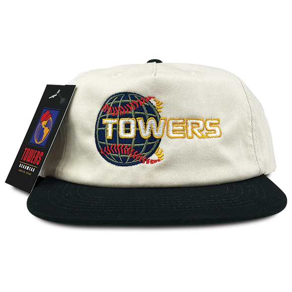Towers 87 Snapback Hat - Cream/Black